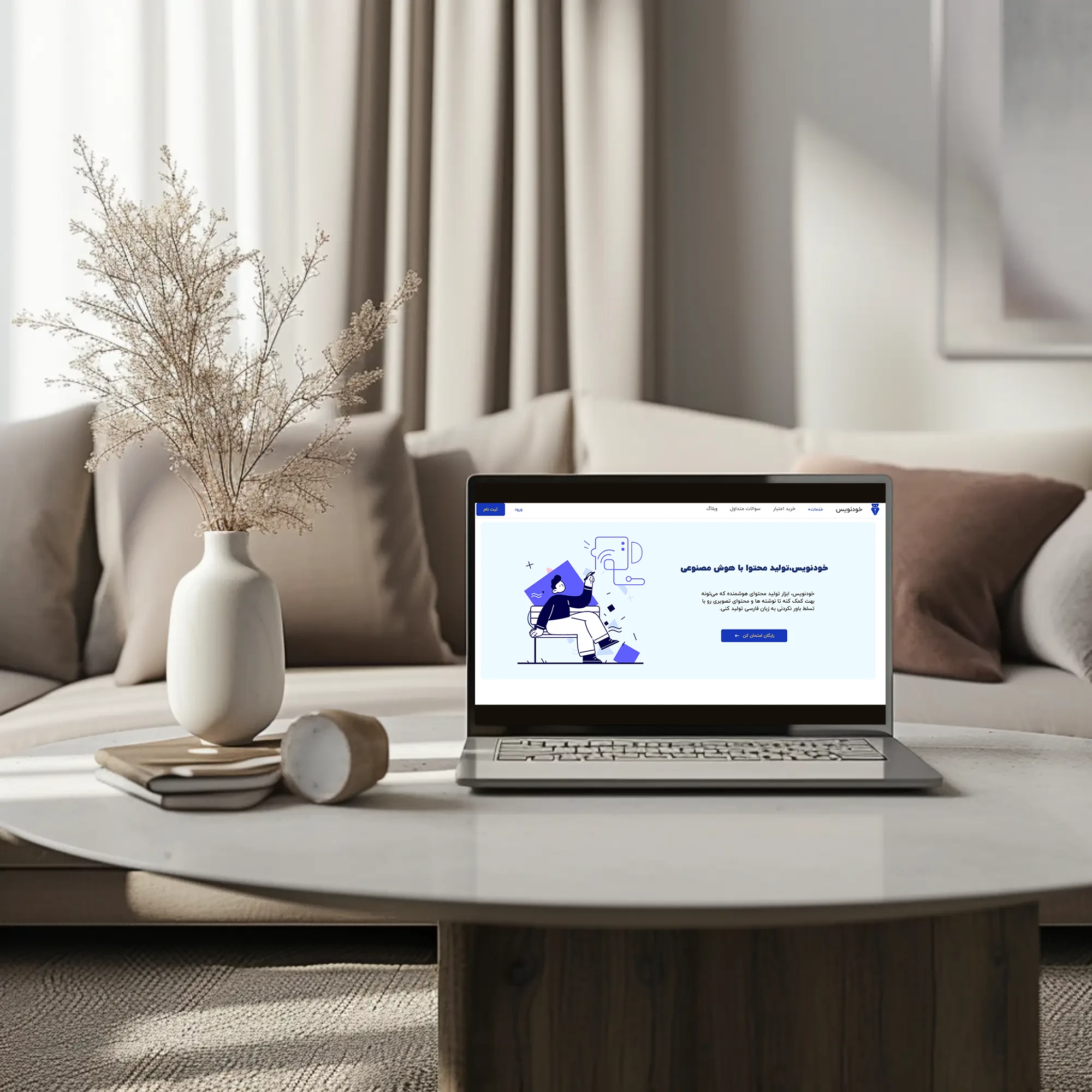 تولید محتوا به زبان فارسی با خودنویس